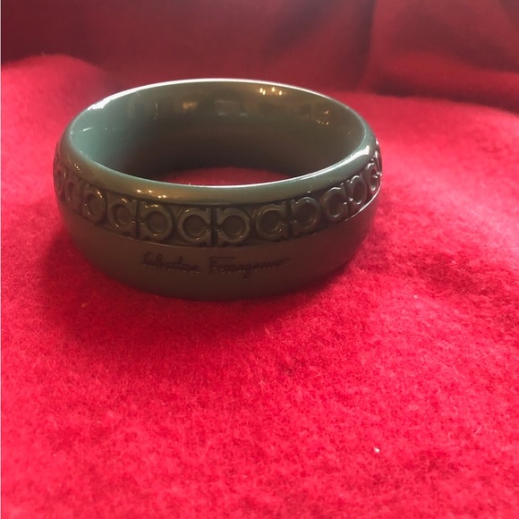 Salvatore Ferragamo green bangle bracelet. Opening is 2.8 inches wide. $90.00 - Picture 2 of 3